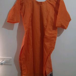 Orange Kurta Set For Women