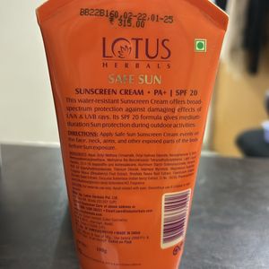 LOTUS SAFE SUNCREAM