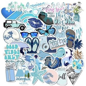 Blue Shades Aesthetic Stickers Set Of 30