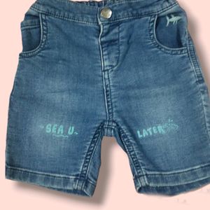 ¾ Jeans Shorts For Baby Boy