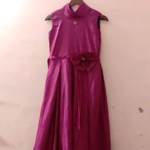 Long Kids Beautiful Purple Gown