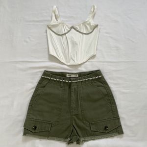 Y2K Max Green Denim Shorts