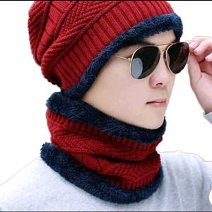 Woolen Cap With Muffler Set