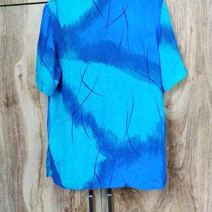 Blue Printed Shirt Size-40-42