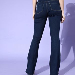 Here&Now Bootcut Stretchable Navy Blue Jeans