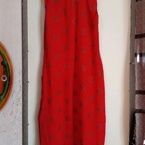 Red Sleeveless Kurti