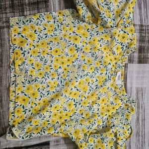 Yello Floral Crop Top