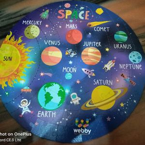 Solar System Jigsaw Puzzle 60 Pcs with Flash Cards