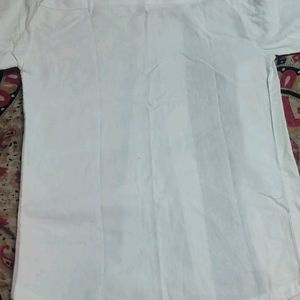 White Mandarin Collar Shirt