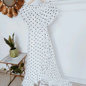 White Flared Long Dress