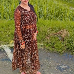 Tiger Print Long Kurti