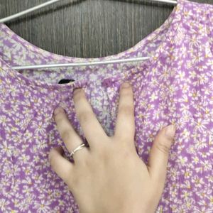 Rio Lavender Top With Button Back