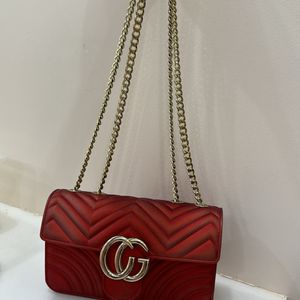 Red Clutch/ Sling Bag