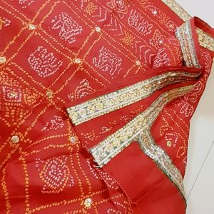 Chunri Design Saare Red Maroon