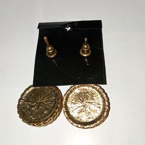 A Medium Sized Golden Earrings