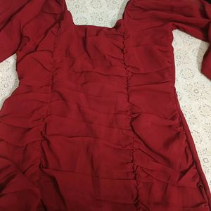 Maroon Smoking Dress