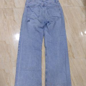 Blue Wide Leg Jeans