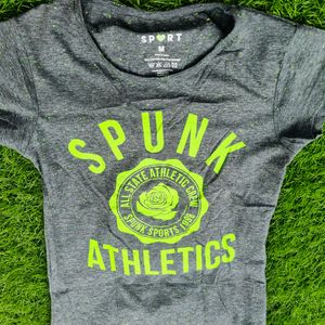 Neon Green Painted Grey 🩶 Spunk T Shirt