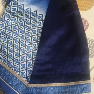 Navy Blue Shade Designer Saree