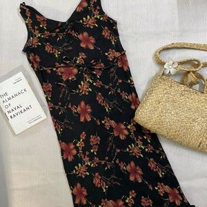 Black Floral Party Dress