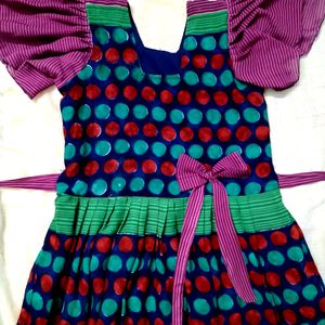 Retro Theme Flared Polka Dot Dress