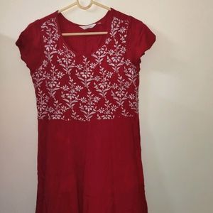 Red Embroidered Frock