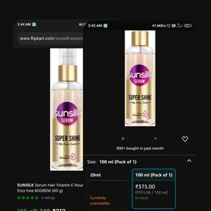 SUNSILK SUPER SHINE HAIR SERUM FOR DRY FRIZZY