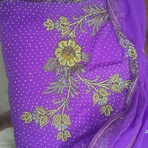 New With Tag Saree In Hand Work