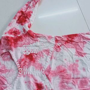 Pink Tie Dye Kurti