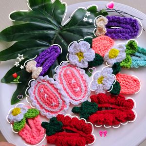 Cutest Crochet Clips 🍇🎀💗