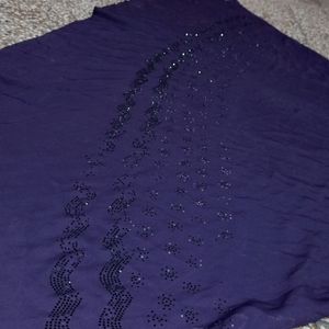 Blue Abaya Nida Fabric