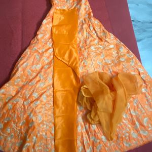 Orange Long Gown/dress