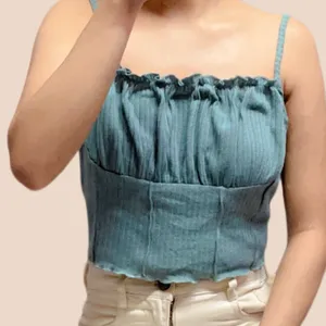 sea green crop top