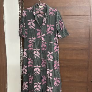 Grey Floral Kurta