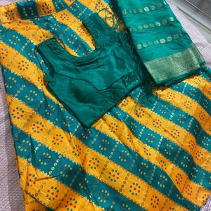 Choli Green And Yellow