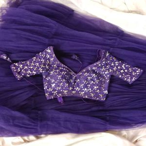 Purple Lehengacholi