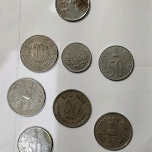 8 Different Types Of Old 50 Paise Coins