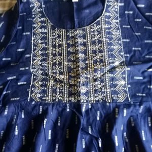 Blue Naira Cut Kurti ❤️