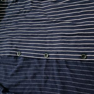 Navy blue lined shirt