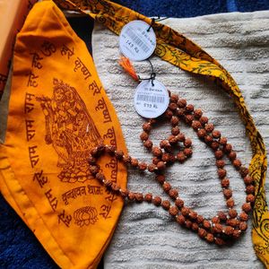 Panchmukhi Rudraksh Mala With Gomukhi Jap Potali