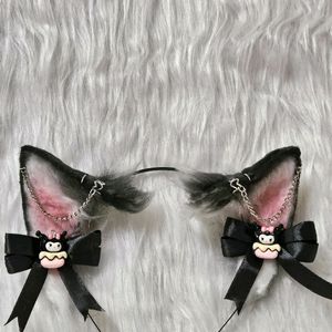 Cupcake Kuromi Cat Ears 🖤🎀✨️