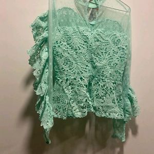 Branded Stylish lace Green Tunic