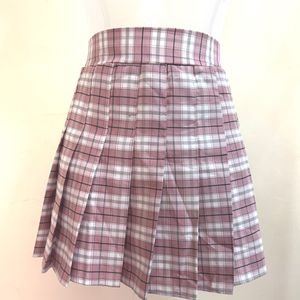 Pink Tennis Pleated Skirt