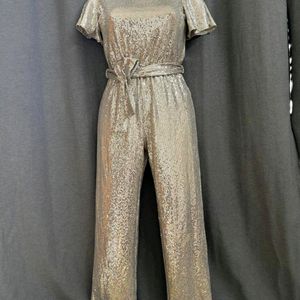 Party Wear Shiny Jumpsuit For Girl's