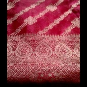 Pink Silk Saree And Lehnga Combo