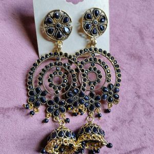 Black And Golden Earrings