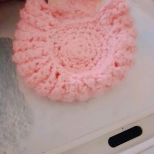 Cute Woolen Pink Pouch