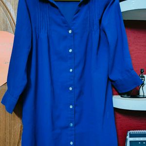 Royal Blue Shirt Top With Camisole