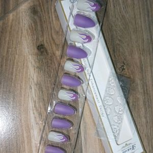 Pretty Lavender Nail Extensions