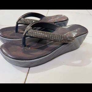 Shiny Stones Grey Stylish Sandals